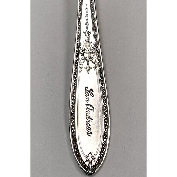 Lot 3 VTG WM ROGERS Various Silverplated Flatware Pieces Forks Spoon Monogrammed - Picture 3 of 8